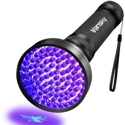 100 LED Black Light UV Light Flashlight