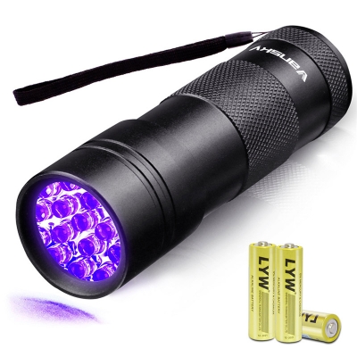 12 LED Black Light UV Light Flashlight